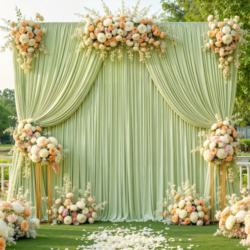 Backdrop Curtains 59 x 85 in, 2-Pack, Opaque Wrinkle-Free Fabric with Pole Pocket