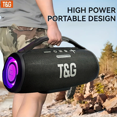Haut-parleur Bluetooth portable TG418 avec batterie 3000 mAh, égaliseur et lumières DEL