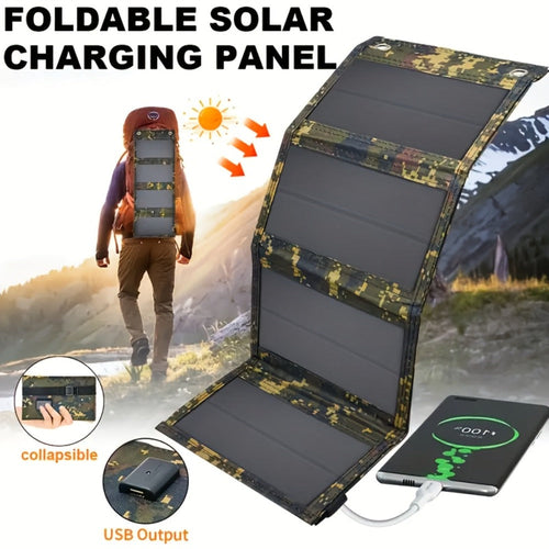 Chargeur solaire pliable portatif avec port USB, silicium monocristallin rendement 20 %