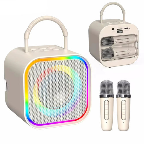 Machine de karaoké pour enfants — 2 micros sans fil, Bluetooth et lumières