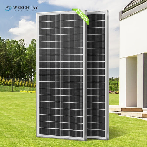 Two-Piece 200W Solar Panel Kit, 100W Monocrystalline Modules, 18BB Cells
