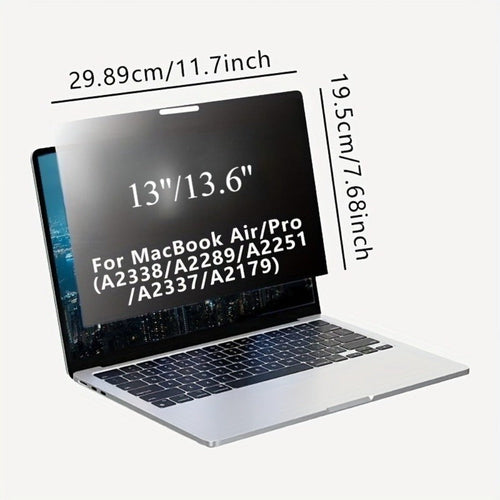 Filtre de confidentialité magnétique amovible compatible avec MacBook Air 13 et 13,6 po