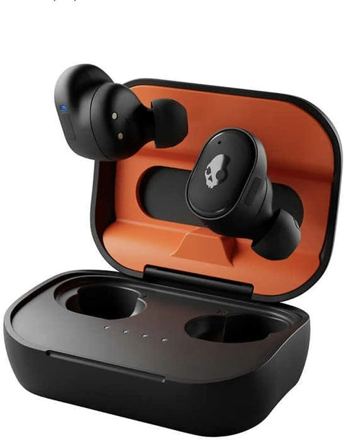 Skullcandy Grind Fuel — True Wireless Earbuds, Black/Orange – Certified Refurbished