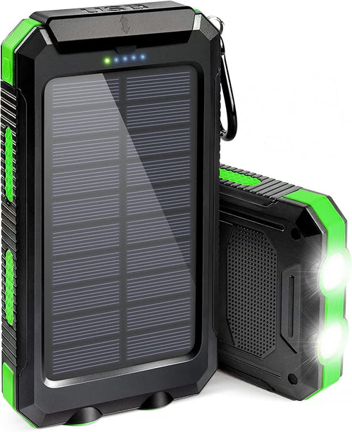 Chargeur solaire portatif 20 000 mAh, 2 ports USB, lampe DEL et boussole, IP65