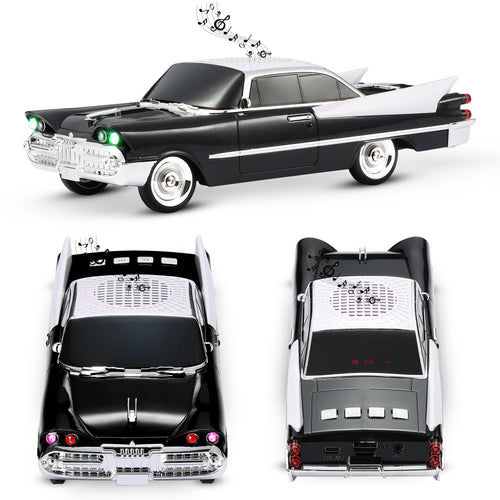 Retro Car Bluetooth Speaker WS-1965 with LED Lights, Mic, FM, AUX, USB and TF