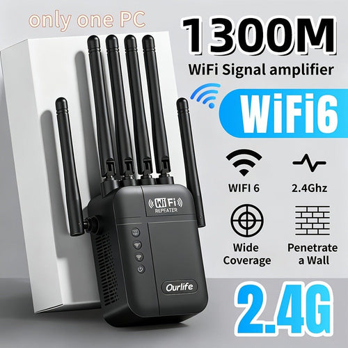 Amplificateur Wi-Fi AC1200 bibande 2,4 et 5 GHz, répéteur jusqu'à 1200 Mb/s