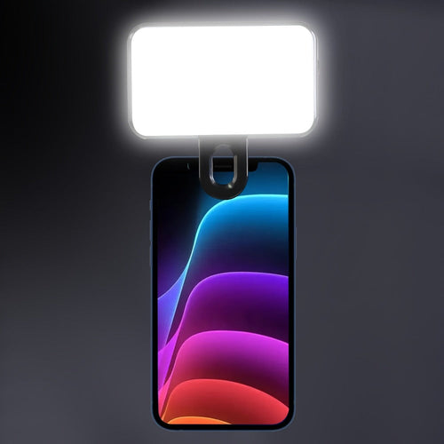 Lumière d'appoint DEL à pince pour téléphone, portable et tablette, idéale pour la visio