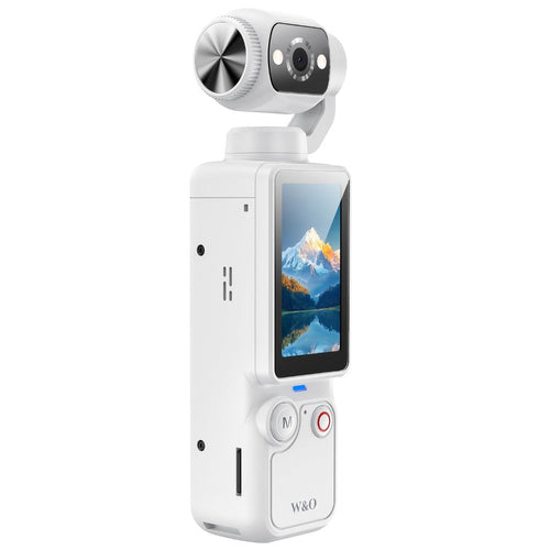 Caméra d'action de poche 4K, objectif pivotant 180°, écran 1,9 po, pile 2000 mAh