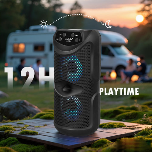 Mini Outdoor Bluetooth 5.3 Speaker with LED Light, TWS Pairing and TF Card Slot