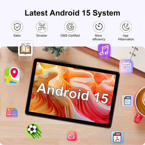 10.1-Inch Android 16 Tablet, Octa-Core, 7000mAh Battery, 64GB or 128GB