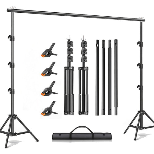 Support de toile de fond ajustable robuste pour studio photo, mariage et événements