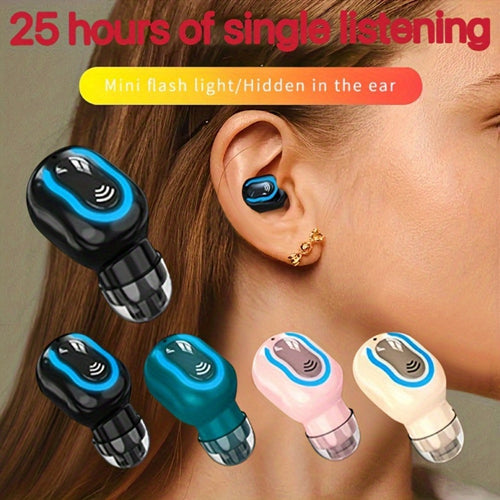 Mini Invisible Wireless Earphone with Condenser Mic, Long Standby, Sport In-Ear