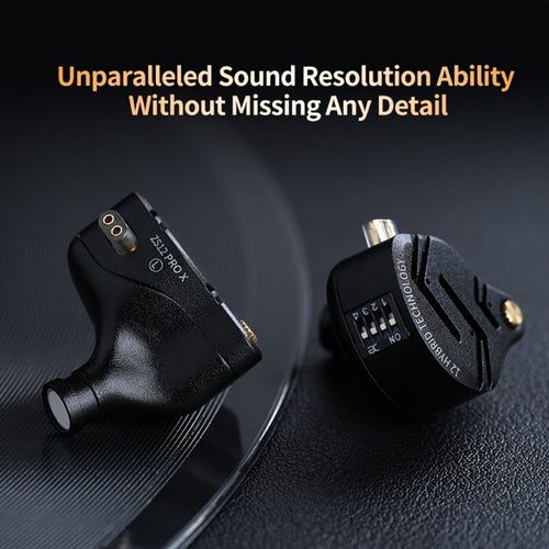 Écouteurs intra-auriculaires hybrides de type moniteur ZS12 PRO X, câble amovible