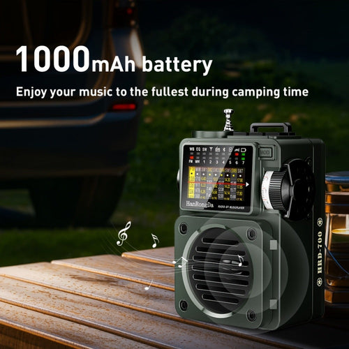 Radio ondes courtes et haut-parleur Bluetooth HRD-700, FM MW SW WB, alertes météo