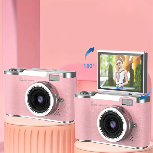 Appareil photo numérique compact LK007 1080p, écran rabattable 2,4 po, carte 32 Go
