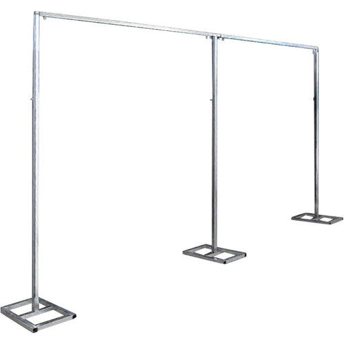 Support de toile de fond 10 x 20 pi en métal, cadre carré pour mariage et fête