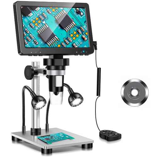 Microscope numérique DM9 à écran 7 po inclinable, 8 DEL et 2 lampes latérales