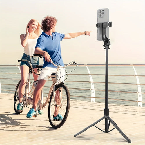 Perche à selfie trépied 72 po en aluminium avec télécommande sans fil et support amovible