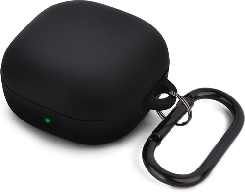 Étui en silicone noir avec crochet — pour Samsung Galaxy Buds 2 Pro, Buds 2, Buds Pro, Buds Live et Buds FE