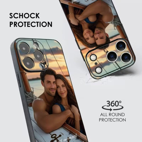 Étui personnalisé photo, nom, citation ou monogramme, compatible avec iPhone 11 à 17
