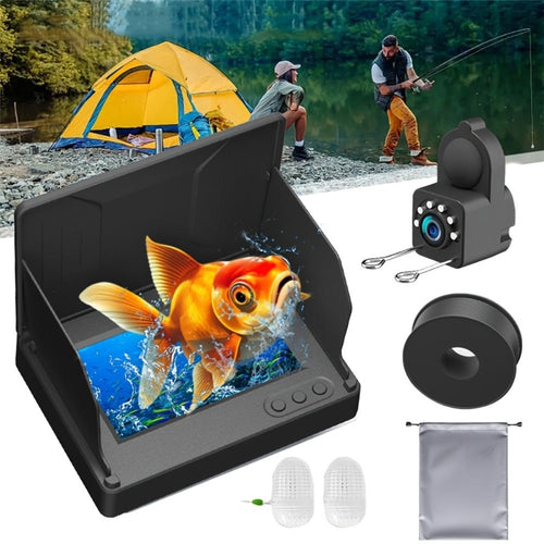 Caméra de pêche sous-marine avec écran HD 4,3 po, vision nocturne et sac de rangement