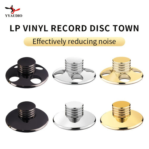 Stabilisateur de disque vinyle en acier inoxydable poli pour table tournante