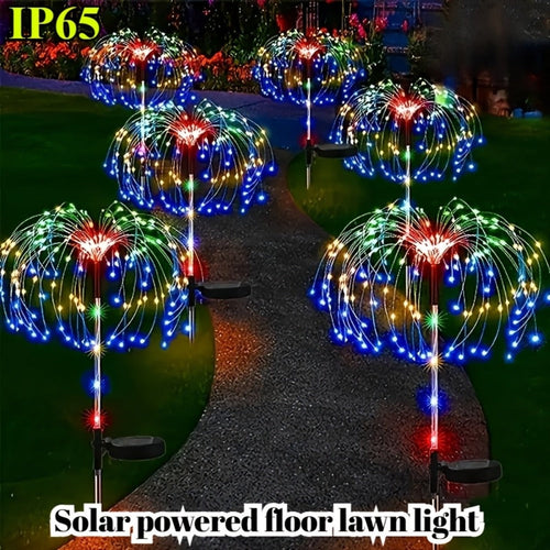 Solar Firework Garden Lights 2-Pack, 120-840 LEDs, 8 Modes