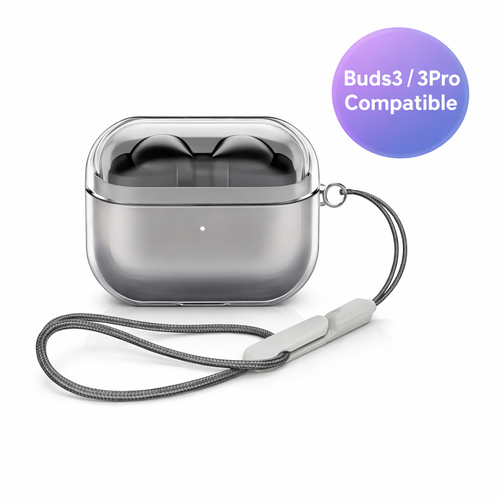 Étui de protection transparent avec cordon — pour Samsung Galaxy Buds3 et Buds3 Pro