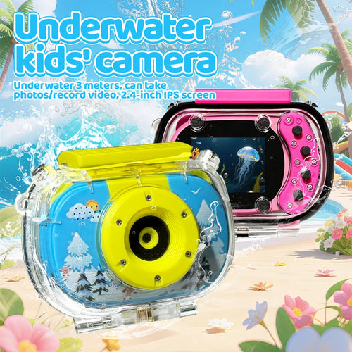Appareil photo étanche pour enfants — 20 Mpx, vidéo 1080p, boîtier sous-marin