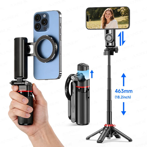 Magnetic MagSafe Selfie Stick Tripod with Bluetooth Remote