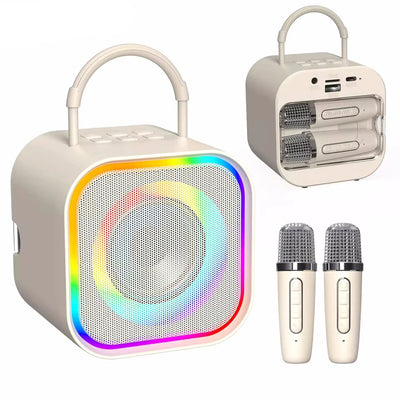 Machine de karaoké pour enfants — 2 micros sans fil, Bluetooth et lumières