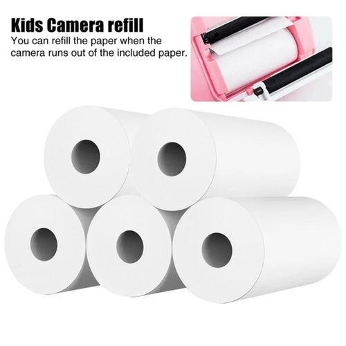 57 × 25 mm Thermal Paper Rolls — Pack of 10 (kids camera)