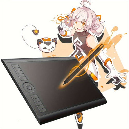 Graphics Drawing Tablet, Battery-Free Stylus, 8192 Pressure Levels