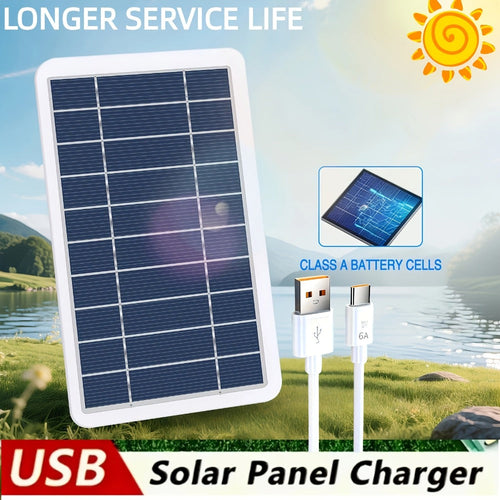 Panneau solaire souple USB pour recharger téléphone et appareils, camping et urgence
