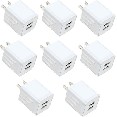 Chargeurs muraux USB à 2 ports 2,1 A – paquets de 3 à 8