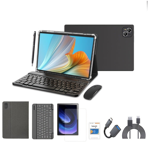 10-Inch 2-in-1 Android Tablet with Keyboard, Mouse and Stylus, 6GB RAM, 128GB