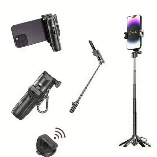 Perche à selfie trépied extensible 16 po avec télécommande Bluetooth et rotule 360°