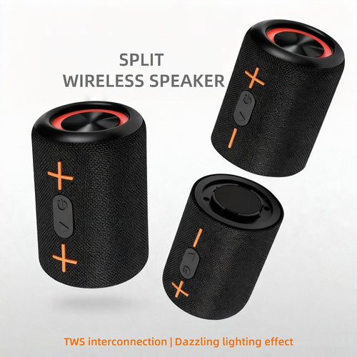 Haut-parleur Bluetooth portable S10 avec lumières RVB, jumelage double canal, batterie ou USB