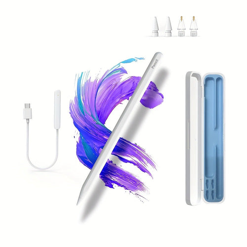 White Active Stylus Pen Compatible with 2018+ iPad, Tilt and Palm Rejection