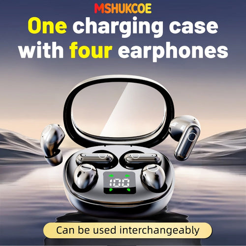 2-in-1 Mini Sleep-Style Wireless Earbuds with Touch Controls, 3 Colors