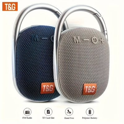 Mini haut-parleur Bluetooth stéréo avec lumières DEL, lecteur microSD et attache